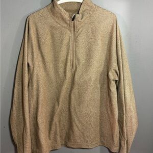 Alpine Men's Beige Zip-Up Sweater